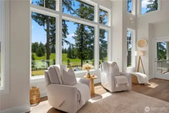 Floor to ceiling windows.