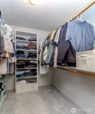 Oversized Walk in closet in primary bedroom