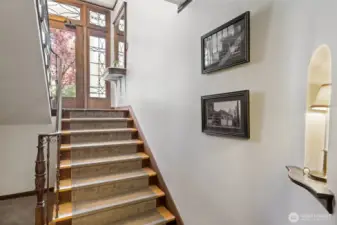Stairs down to Unit B