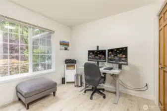 Main floor 4th bedroom or office has built-in shelving (out of frame)