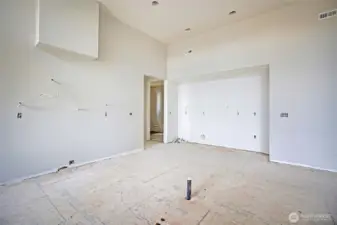 Chef inspired kitchen will feature soaring ceilings, an expansive island with seating, custom cabinetry, designed for both everyday living and entertaining.