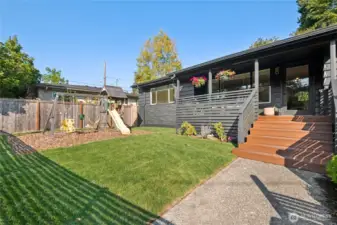 New sod and a playset that can stay.
