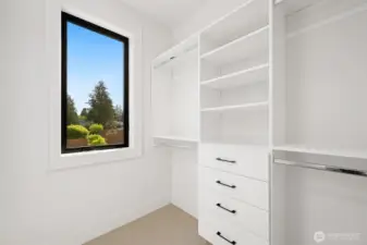 Large lower level closet