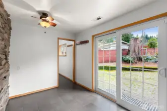 Enjoy a well-appointed utility room just steps from the kitchen, perfect for laundry, cleaning and household organization with convenience in mind