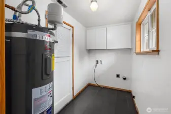 Utility room with convenient washer and dryer hookups, making laundry tasks quick and easy