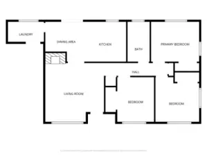 Comprehensive floor plan highlighting the homes layout, including bedrooms, bathroom, kitchen and living spaces designed for comfort and flow