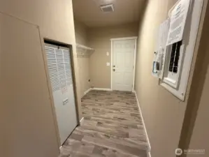 Side entrance at utility room