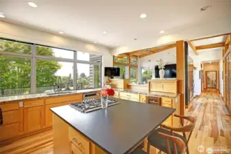 Kitchen looking through to the living room.