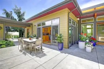 Open the sliding doors off the dining room to patio dining out of the direct sun....