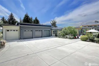Garage is finished and equipped with a mini split for heating and cooling....
