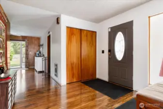 Looking right from the front door you head to the kitchen and laundry room.