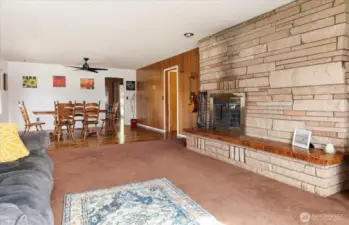 Looking back toward the dining room from the family room.
