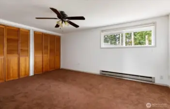 First bedroom has double closets.