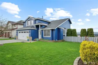 Fresh exterior paint, new siding, new garage door and a new roof give the home a crisp, modern feel.