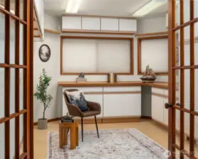 Hobby room, lower level