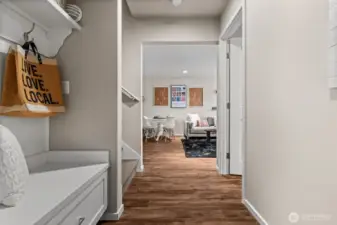 downstairs drop zone