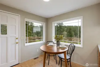 Breakfast nook off kitchen