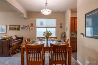 The Dining room is conveniently located next to the Butler's pantry. Enjoy the meal without seeing the messy cook ware.