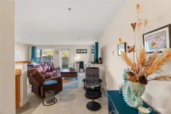 View into living area from hallway