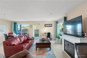 Living are with leather sofa sleeper couch