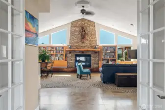 Westport by the Sea Clubhouse with fireplace
