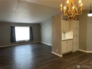 Looking back at the living room