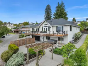 Two levels of views and lush landscaping
