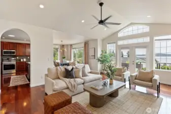 Views await on this entire back side of the home