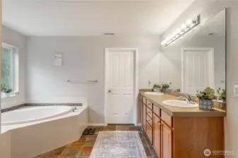 5-piece master suite with double sing.