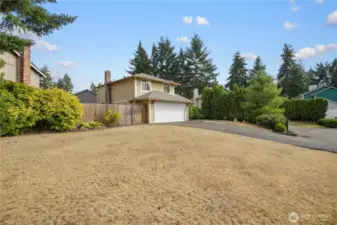 Expansive front yard area