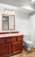 En-suite with new flooring