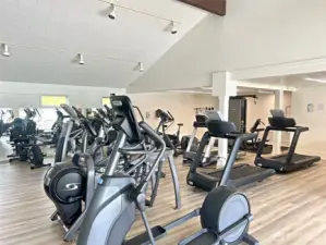 Large fitness facility offers tons of options for members.