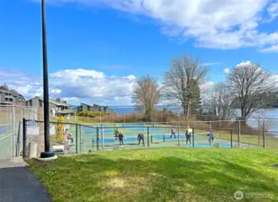 Public pickleball courts are adjacent to the Beach Club.