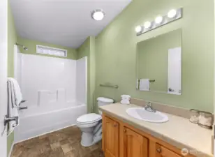 Large second bathroom.