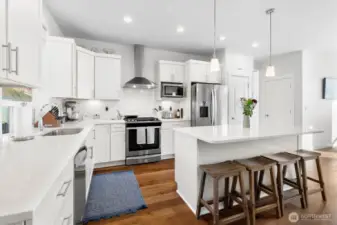 Beautiful and functional with seating at the island