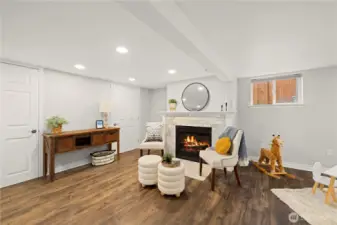 Lower floor (basement) fully finished for that extra room you need, complete with large storage room.