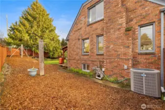 Side yard with more usable space.