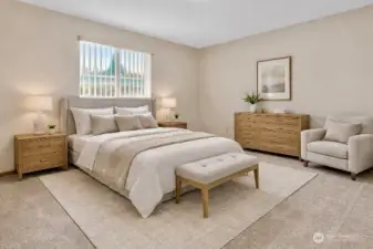 Virtually staged. Generous layout with room to relax.