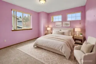 Virtually staged. Additional bedroom is filled with natural light.
