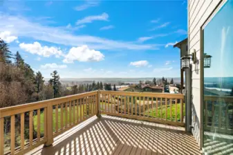 Deck and unobstructed territorial and mountain view