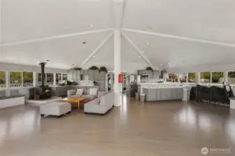 Inside of the Cabana on the water