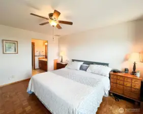 Primary with walk in bathroom and closet