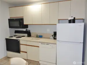 Fully-appointed kitchen.