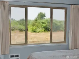 West-facing view from the Bedroom.
