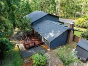 Areial view of back deck