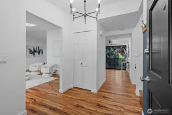 Entry to Living Room and Kitchen