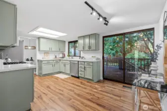 Kitchen and Sliding Door to Back Deck