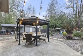 Amazing patio with gazebo.
