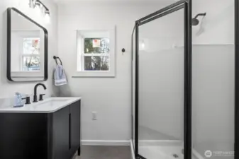 Bathroom in pool room