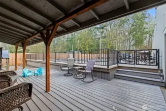 Huge trex deck off of 2nd home!